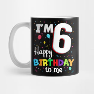 Sixth 6Th Birthday Happy Birthday Boys Girls 6 Years Old Mug